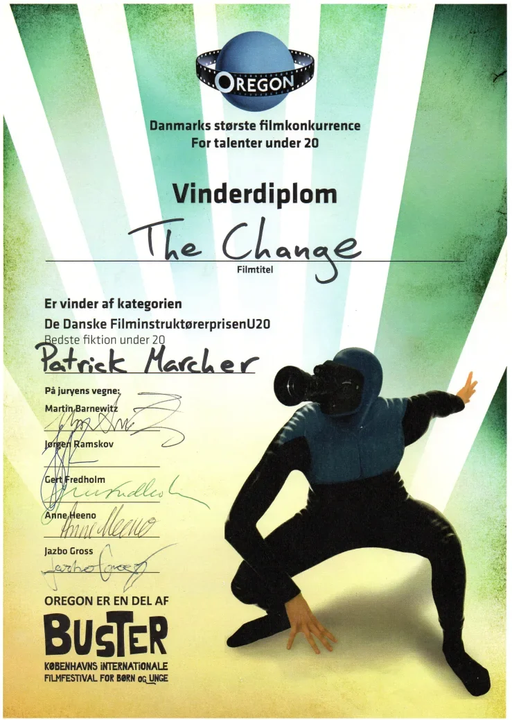 2010 · The Change — De Danske Filminstruktørerprisen U20, Bedste fiktion under 20